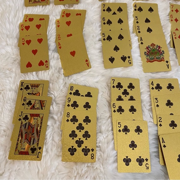 Deck of Playing Cards in Gold Foil Benjamin Franklin - Picture 6 of 11